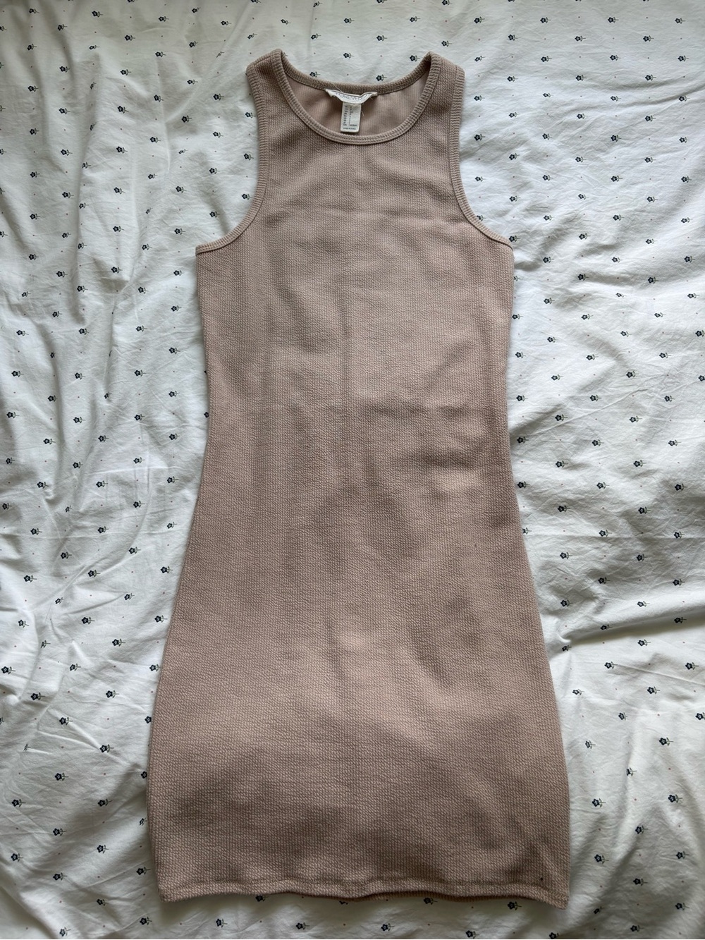 Beige bodycon minidress